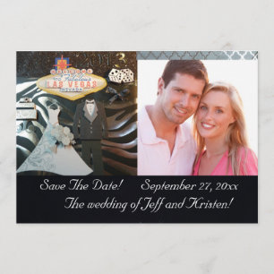Las Vegas Save the Date Custom Invitation