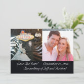 Las Vegas Save the Date Custom Invitation (Staand voorkant)