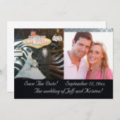 Las Vegas Save the Date Custom Invitation (Voorkant / Achterkant)