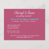 Las Vegas Save The Date (Fuschia) Aankondigingskaart (Achterkant)