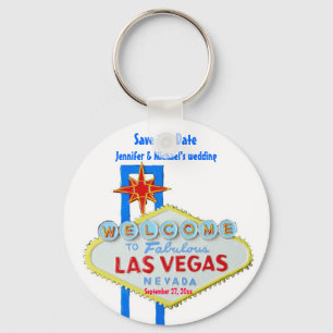 Las Vegas Save the Date Gepersonaliseerd Occasion Sleutelhanger