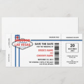 Las Vegas Save the Date Invitations (Voorkant / Achterkant)