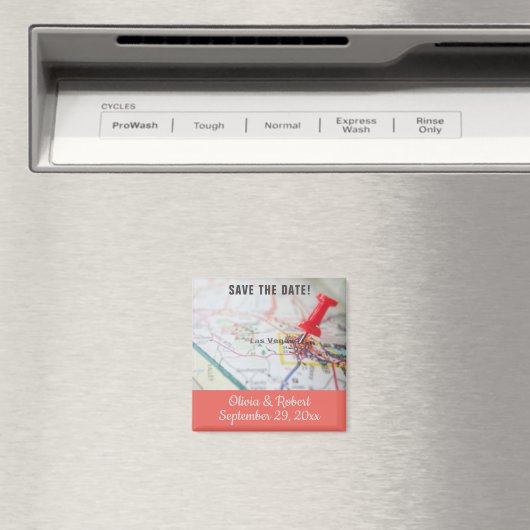 Las Vegas Save the Date Magneet (Insitu (Vaatwasser))