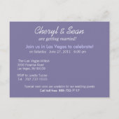 Las Vegas Save The Date (Metallic lila) Aankondigingskaart (Achterkant)