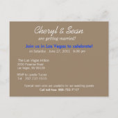 Las Vegas Save The Date (metallic perzik) Aankondigingskaart (Achterkant)