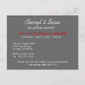 Las Vegas Save The Date (metallic rood) Aankondigingskaart (Achterkant)