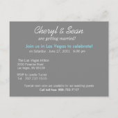 Las Vegas Save The Date (metallic zilver) Aankondigingskaart (Achterkant)
