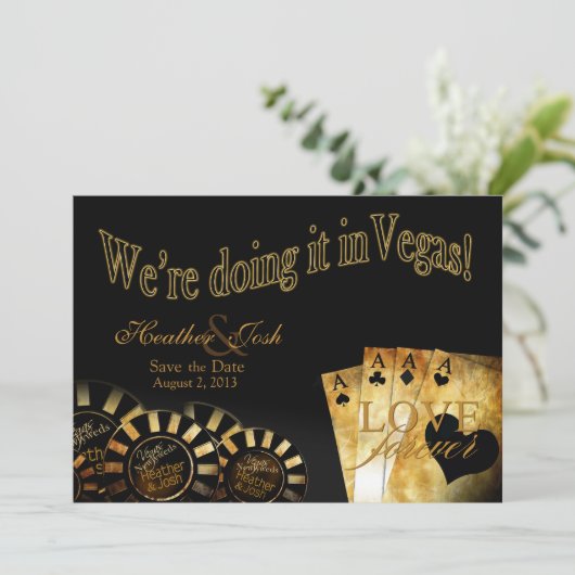 Las Vegas Save the Date (neem contact met me op 2 (Staand voorkant)