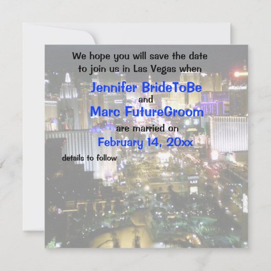 Las Vegas Save the Date Slot Machine (Achterkant)