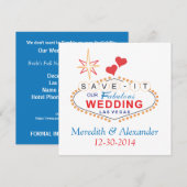 Las Vegas Save the Date Wedding Cards (Voorkant / Achterkant)