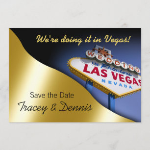 Las Vegas Save the Date Wedding Invite Kaart