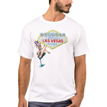 Las Vegas Showgirl Art white t-shirt