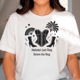 Las Vegas Showgirl Bruidsmeisje Bachelorette Feest T-shirt