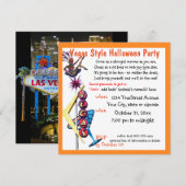 Las Vegas Showgirl Halloween Party Kaart (Voorkant / Achterkant)