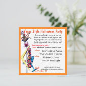 Las Vegas Showgirl Halloween Party Kaart (Staand voorkant)