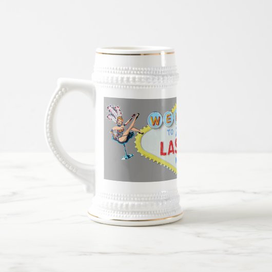 Las Vegas Sign and Showgirl Design Bierpul (Links)