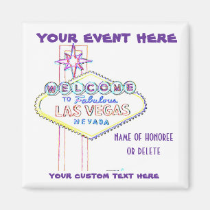 Las Vegas Sign Artsy for Special Events Magneet