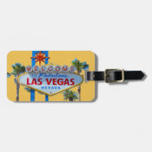 Las Vegas Sign Bag Label gold Bagagelabel (Voorkant horizontaal)