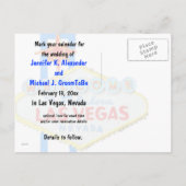 Las Vegas Sign Bewaar de datum Aankondigingskaart (Achterkant)