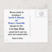 Las Vegas Sign Bewaar de datum Aankondigingskaart (Achterkant)