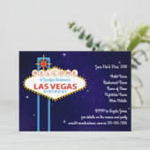 Las Vegas Sign Birthday Party Kaart (Staand voorkant)