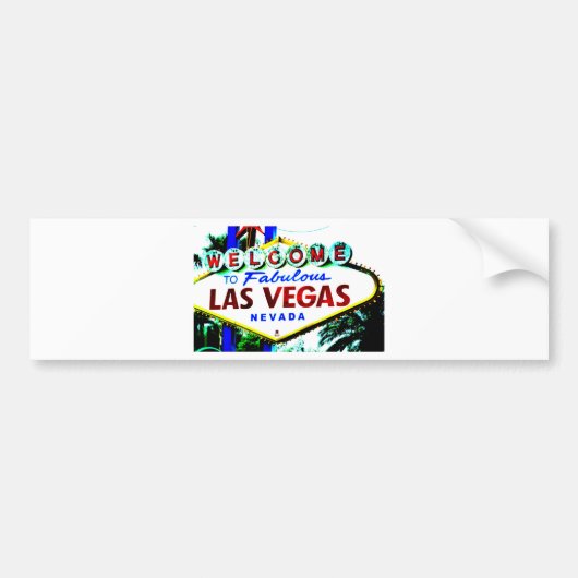 Las Vegas Sign Bumpersticker (Voorkant)