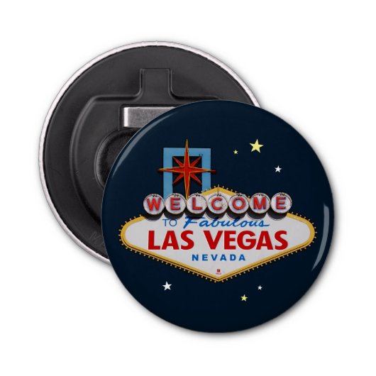 Las Vegas Sign Button Flesopener (Voorkant)