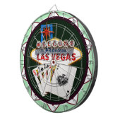 Las Vegas Sign. en twee Kings Poker Chip Dartbord (Voorkant Rechts)