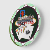 Las Vegas Sign. en twee Kings Poker Chip Grote Klok (Hoek)