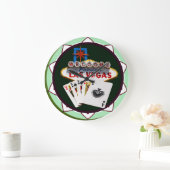 Las Vegas Sign. en twee Kings Poker Chip Grote Klok (Huis)