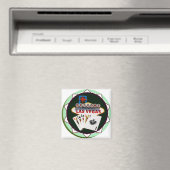 Las Vegas Sign. en twee Kings Poker Chip Magneet (Insitu (Vaatwasser))