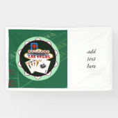 Las Vegas Sign. en twee Kings Poker Chip Spandoek (Horizontaal)