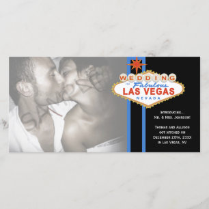 Las Vegas Sign Foto Wedding Marriage Announance Aankondiging