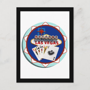 Las Vegas Sign. & Kaarten Poker Chip