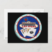 Las Vegas Sign. & Kaarten Poker Chip (Voorkant / Achterkant)