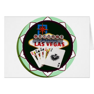 Las Vegas Sign. & Kaarten Poker Chip