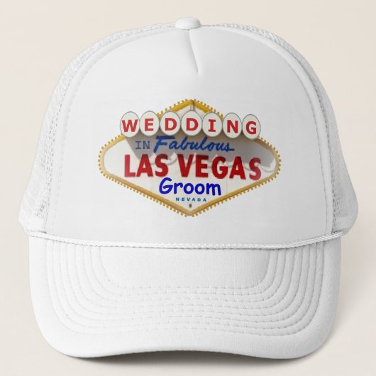 Las Vegas Sign Logo Groom Pet "WEDDING" (Voorkant)