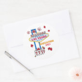 Las Vegas Sign Nevada Baecation Group Matching Ronde Sticker (Envelop)