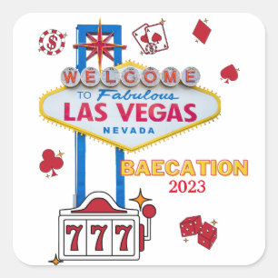Las Vegas Sign Nevada Baecation Vierkante Sticker