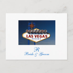Las Vegas Sign Photo Save the Date Card Aankondigingskaart
