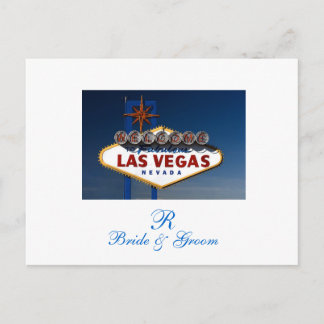 Las Vegas Sign Photo Save the Date Card Aankondigingskaart