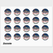 Las Vegas Sign Ronde Sticker (Vel)
