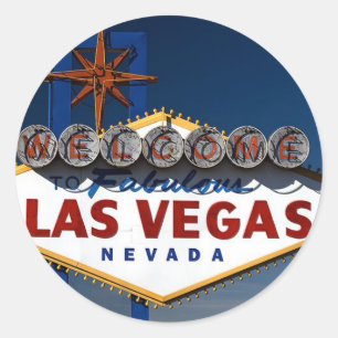 Las Vegas Sign Ronde Sticker
