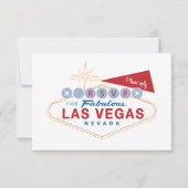 Las Vegas Sign RSVP | Huwelijksreactiekaart (Voorkant)