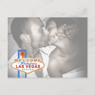 Las Vegas Sign Save the Date Ansichtkaart Aankondigingskaart