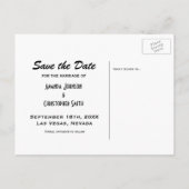 Las Vegas Sign Save the Date Briefkaart (Achterkant)
