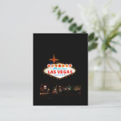 Las Vegas Sign Save The Date Wedding Afbeelding Ca Aankondigingskaart (Staand voorkant)