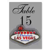 Las Vegas Sign Silver Grey Kaart (Voorkant)