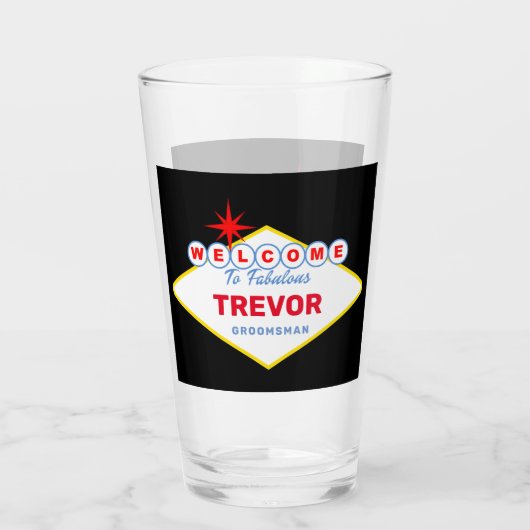 Las Vegas Sign Special Event Glass Glas (Achterkant)