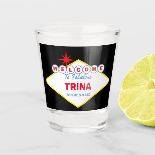 Las Vegas Sign Special Event Glass Shot Glas (Voorkant)